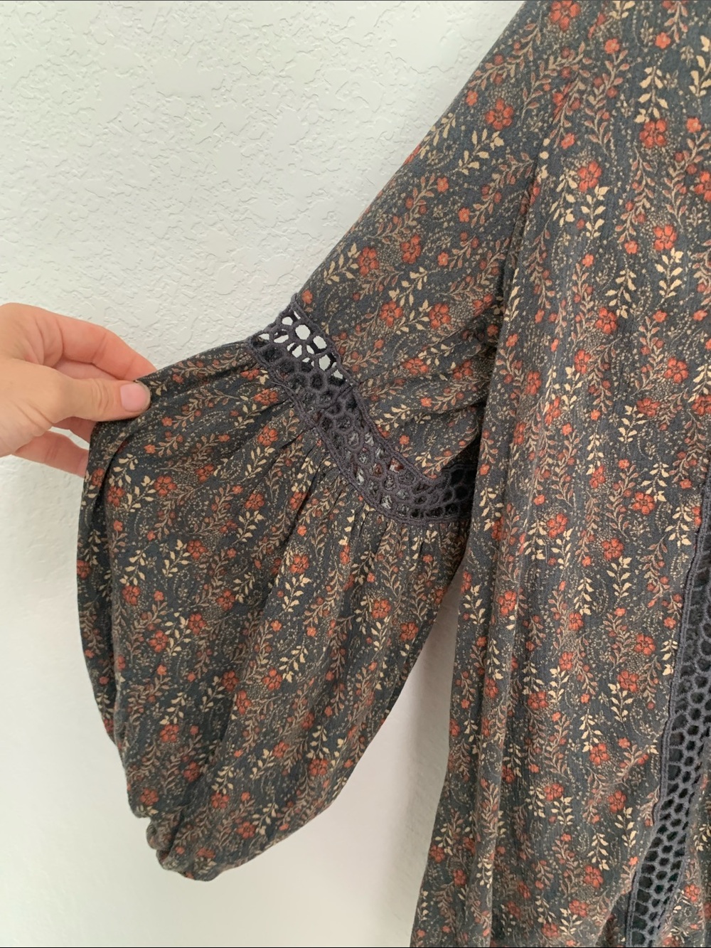Torrid Festi Dark Floral Bohemian Tunic Top - Picture 5 of 8